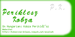 periklesz kobza business card